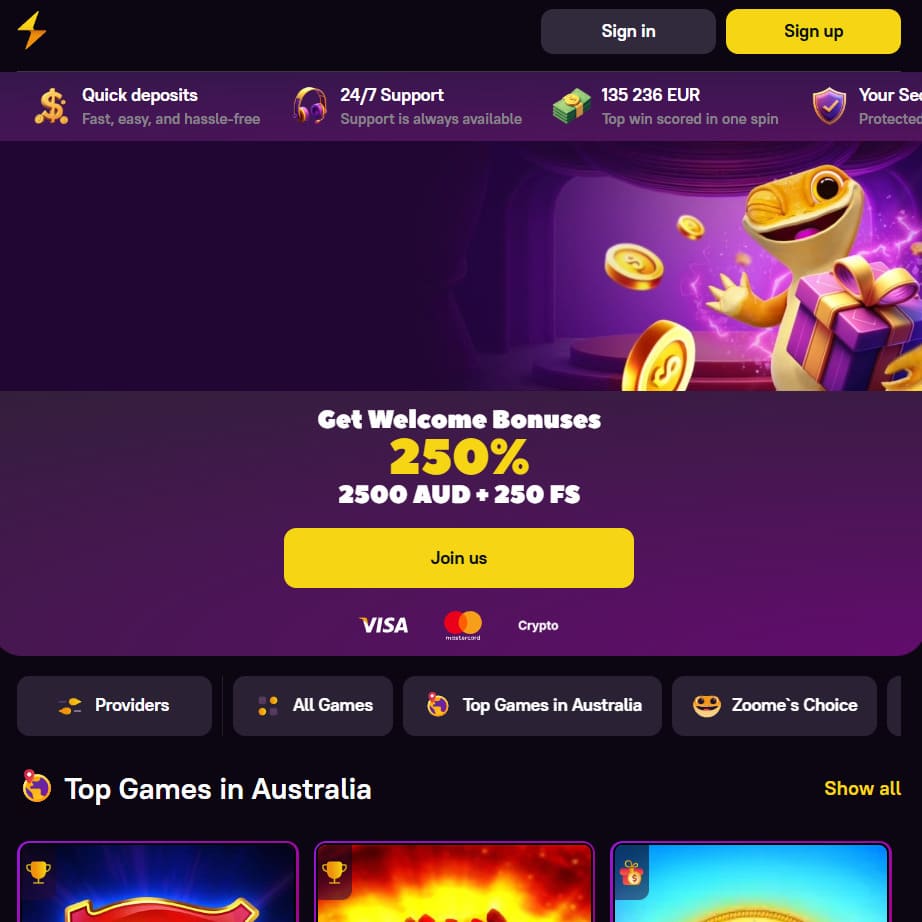 Zoome Casino AU — Mobile App on Android & iOS